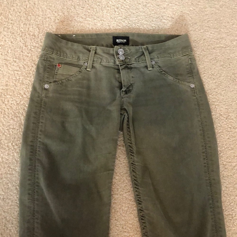 Hudson Olive Green Skinny Jeans